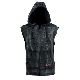 vesta pánská WORNSTAR - Black Skull - SMOKE WASH - WSHZ-BLKSKL- 4