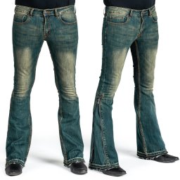kalhoty unisex (jeans) WORNSTAR - Hellraiser Side Zipper - Vintage Blue - WSP-HRBSZV