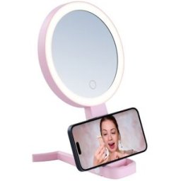 Immax SWEET Make up LED oboustranné, 10x zvětšovací, CCT, růžové