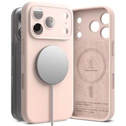 Ringke Silicone Magnetic MagSafe iPhone 17 Pro - Pink Snad