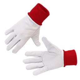 DEMA Pracovní rukavice z kozí kůže nappa s elastickým pasem, velikost 8 23270D
