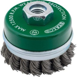 STALCO Drátěný kartáč čelní 80 mm na úhlové brusky S-34732