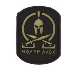 101INC nášivka MOLON LABE plast ČERNÁ