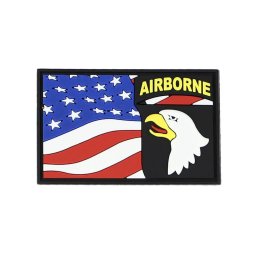 101INC nášivka 3D plastová 101st Airborne s US vlajkou