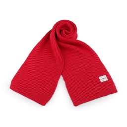 Zimní šála pletená unisex, barva 2 červená