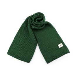 Zimní šála pletená unisex, barva 3 zelená tm.