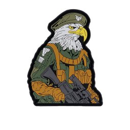 101INC nášivka 3D plastová DANGEROUS EAGLE velcro