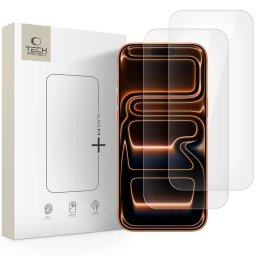 Tvrzené sklo Tech-Protect Fit+ 2-Pack iPhone 17 Pro / 17 / 16 Pro čiré