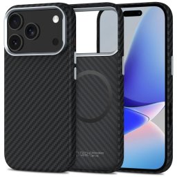 Tech-Protect Ion Carbon MagSafe, iPhone 17 Pro Max, černo-stříbrný