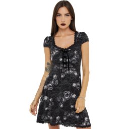 šaty dámské KILLSTAR x ALCHEMY - Spidrasica's Web - Black - KSRA013385