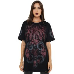 tričko unisex KILLSTAR x ALCHEMY - After Death Cycles - Black/Red - KSRA013357