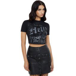 tričko dámské (top) KILLSTAR - Go To Hell Baby - Black - KSRA013469