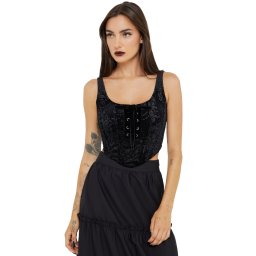 korzet dámský (top) KILLSTAR - Nightrein - Black - KSRA013478