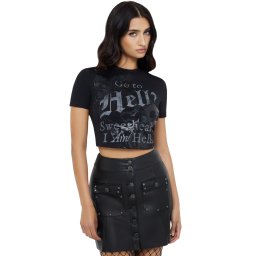sukně dámská KILLSTAR - Velvet Frame - Black - KSRA013481