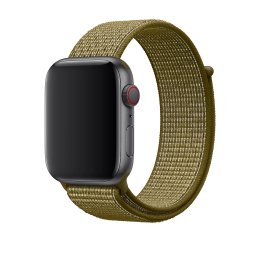 Provlékací sportovní řemínek NYLON Apple Watch Ultra 3/2/1 49mm - Olive Flak