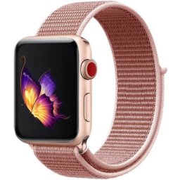 Provlékací sportovní řemínek NYLON Apple Watch Ultra 3/2/1 49mm - Starorůžový