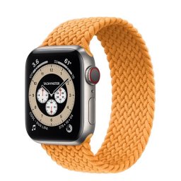 Pletený navlékací řemínek pro Apple Watch Ultra 1/2/3 49mm - oranžový (S)