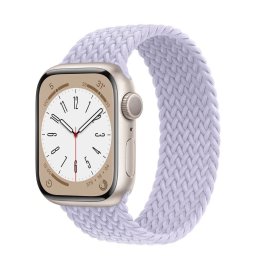 Pletený navlékací řemínek pro Apple Watch Ultra 1/2/3 49mm - mlžně fialová (M)