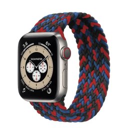 Pletený navlékací řemínek pro Apple Watch Ultra 1/2/3 49mm - červený/černý/modrý (L)