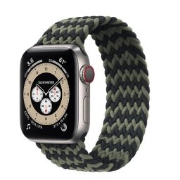 Pletený navlékací řemínek pro Apple Watch Ultra 1/2/3 49mm - zelený/černý (L)