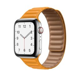 Kožený tah pro Apple Watch Ultra 1/2/3 49mm - měsíčkově oranžový