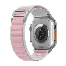 iMore Řemínek Alpský tah pro Apple Watch Ultra 1/2/3 (49mm) - Hvězdně bílý / Růžový