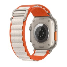 iMore Řemínek Alpský tah pro Apple Watch Ultra 1/2/3 (49mm) - Oranžový / Hvězdně bílý