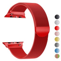 Řemínek MILANESE LOOP pro Apple Watch Series 11/10 (42mm) - Červený