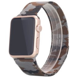 Řemínek MILANESE LOOP pro Apple Watch Series 11/10 (42mm) - Hnědá kamufláž