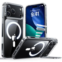 ESR Classic Hybrid KickStand MagSafe iPhone 17 Pro Max - Průhledná