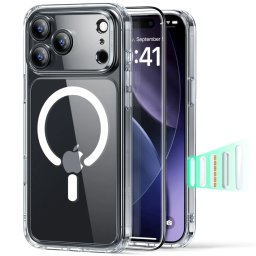 Pouzdro ESR Classic Hybrid MagSafe + Tvrzené sklo iPhone 17 Pro Max - Průhledná