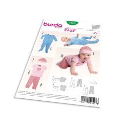 Střih Burda 9423 - Dětské tričko, legíny, polodupačky, čepice