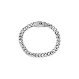 Monaco Chain náramek Classic Plain Pavé lock 8 mm IZ30147AN