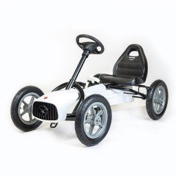 Dětská šlapací motokára Go-kart Baby Mix Buggy bílá (zánovní)