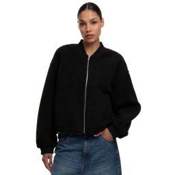 bunda dámská (bomber) URBAN CLASSICS - Structured - TB8108 - BLACK