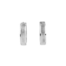 Náušnice z nerezové oceli kruhy, barva 1 stříbrná