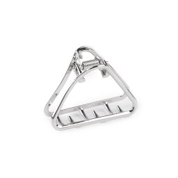 Skřipec do vlasů kovový, barva 2 stříbrná trojúhelník