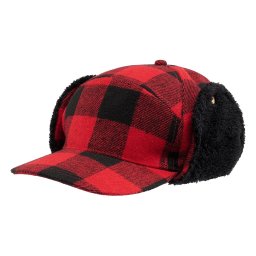 BRANDIT čepice zimní Lumberjack ČERVENO/ČERNÁ