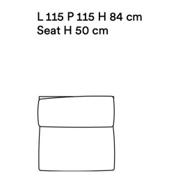 Tacchini designové sedačky Butter Sofa Left-Hand Curved Backrest Terminal Module F
