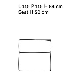 Tacchini designové sedačky Butter Sofa Right-hand curved backrest terminal module H