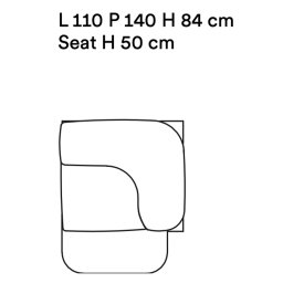 Tacchini designové sedačky Butter Sofa Left-Hand Deep Corner Term D