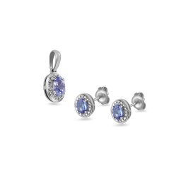 Tanzanitová souprava Kayia 0,58 ct, bílé zlato IZBR091AS