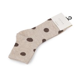 Dámské / dívčí bavlněné ponožky, barva 2 béžová světlá puntíky