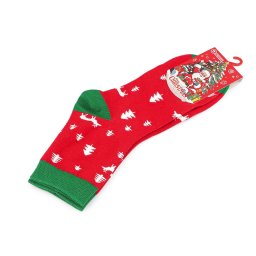 Vánoční ponožky unisex, barva 1 červená