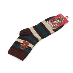 Vánoční ponožky unisex, barva 3 hnědá