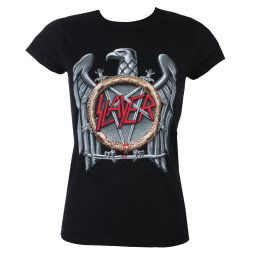 tričko dámské Slayer - Silver Eagle - Black - ROCK OFF - SLAYTEE02LB