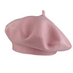 Dámský pletený baret, barva 9 pudrová