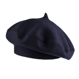 Dámský pletený baret, barva 10 modrá tmavá