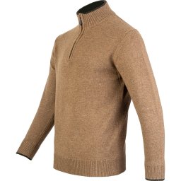 Svetr ASHCOMBE se zipem jehněčí vlna BARLEY vel. S