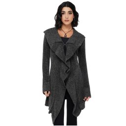 svetr dámský (cardigan) KILLSTAR - Lunar Owl - Grey - KSRA013908